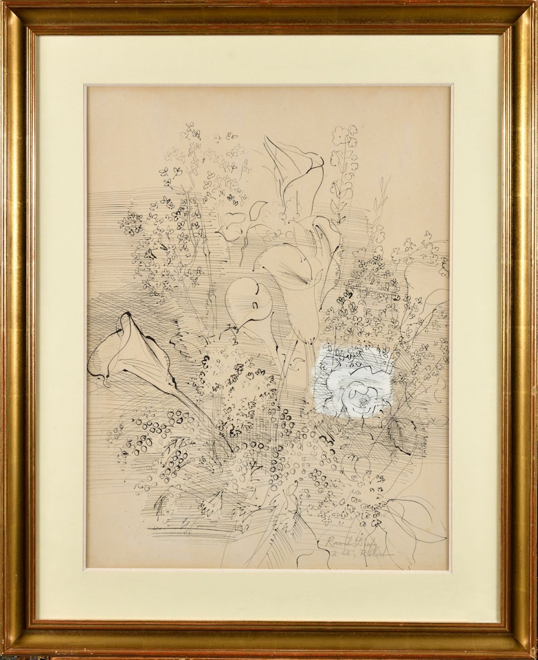 Bouquet d"arums et de roses by Raoul Dufy