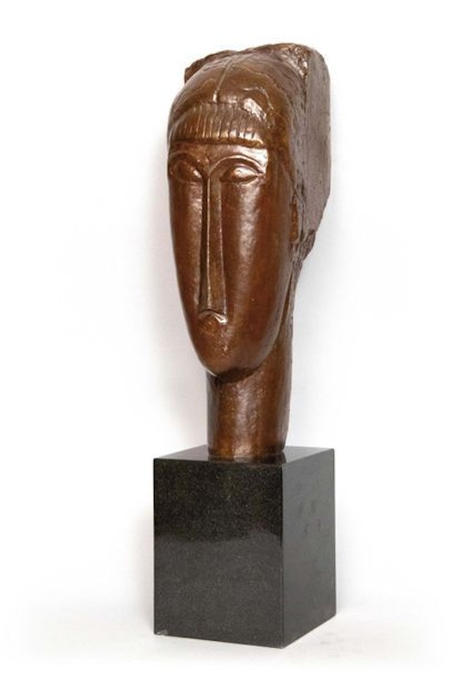 Young girl"s head with fringe by Amedeo Modigliani