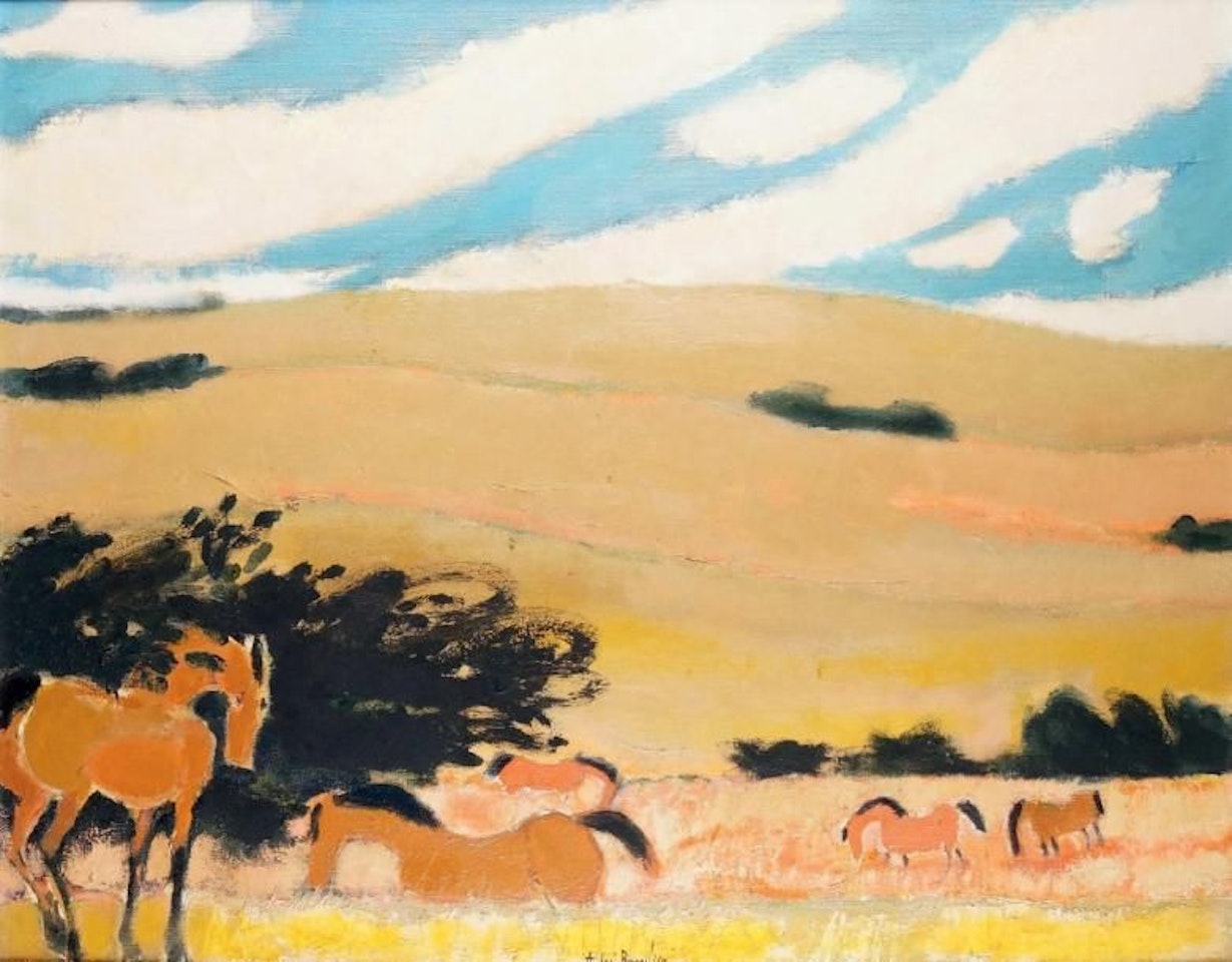 HORSES IN THE PLAINE by André Brasilier
