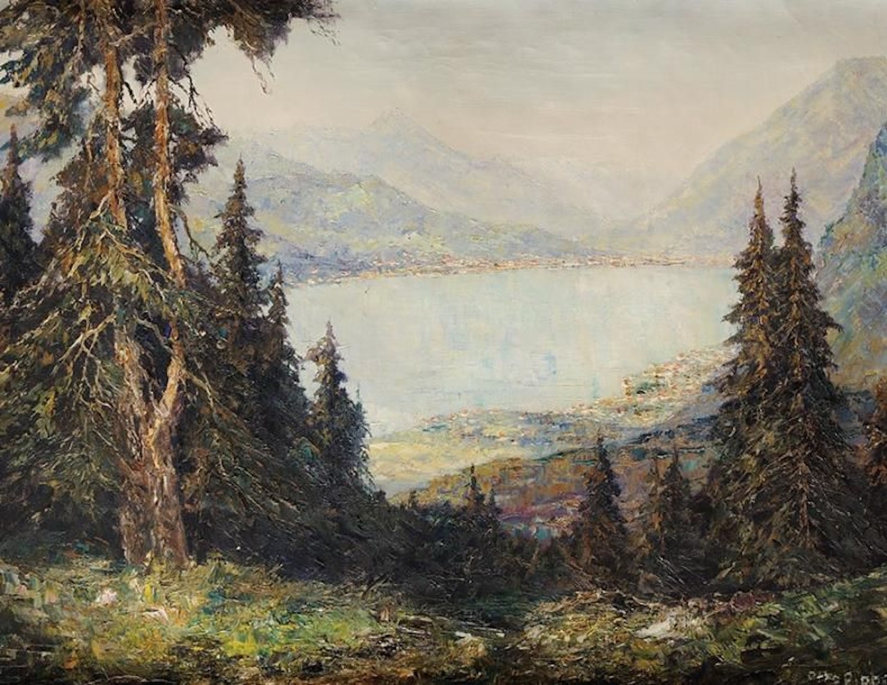 View of Lake Tegernsee by Otto Pippel
