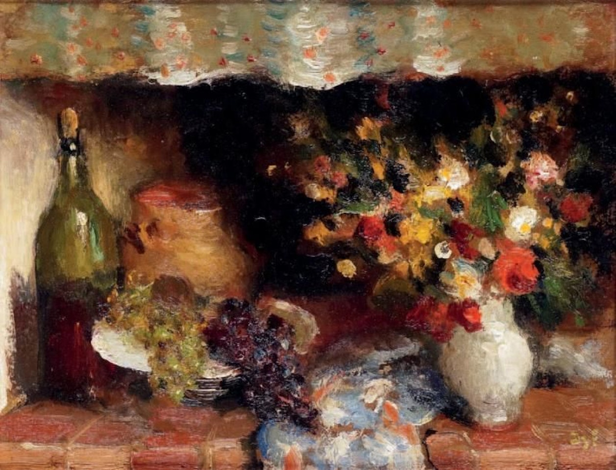 STILL LIFE AND VASE OF FLOWERS by Marcel Dyf