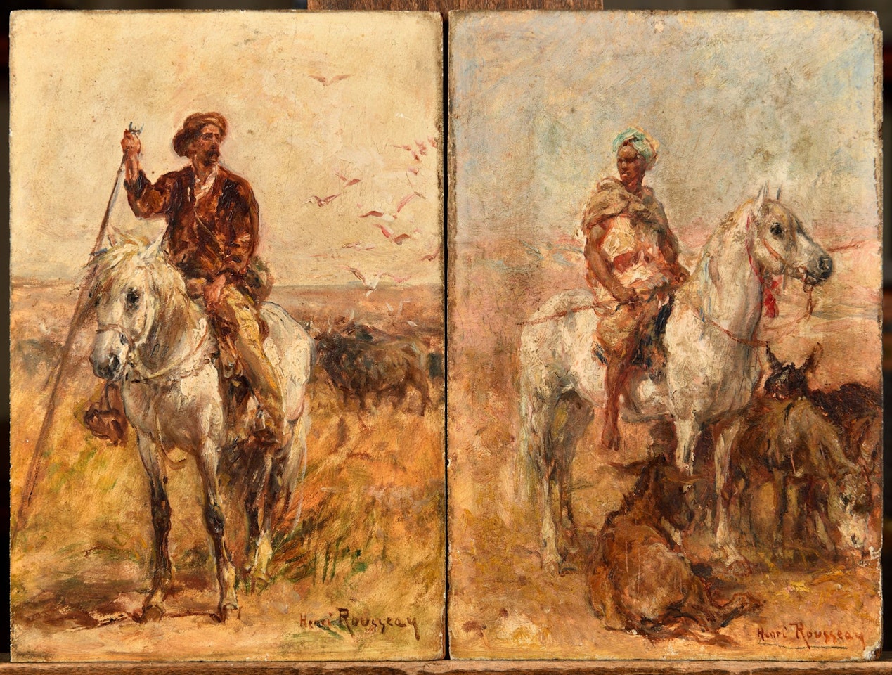 Cavalier orientaliste Gardien en Camargue by Henri Émilien Rousseau