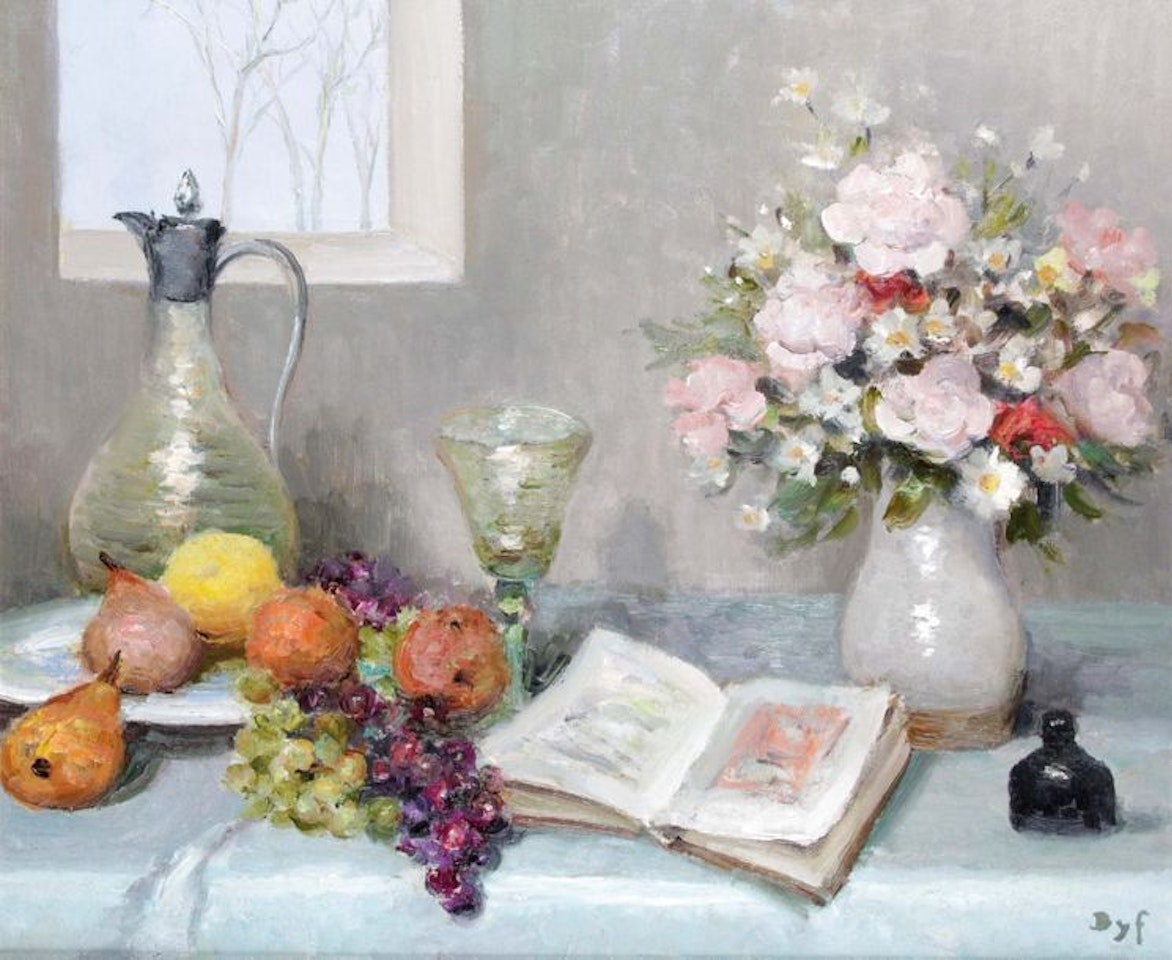 Still life with tin ewer by Marcel Dyf