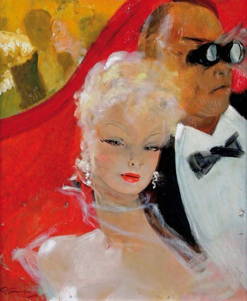 In the dressing room by Jean Gabriel Domergue