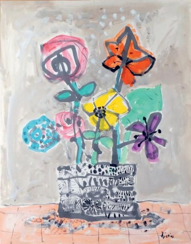 FLOWERS IN A POT by Paul Aizpiri