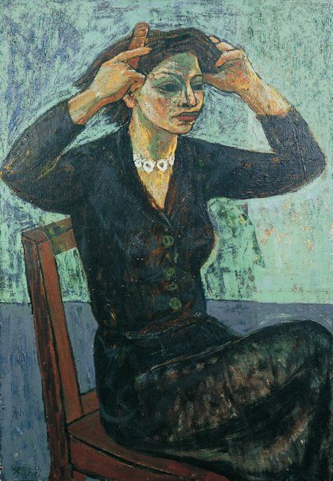 WOMAN WITH HER HAIRSTYLE by Paul Aizpiri