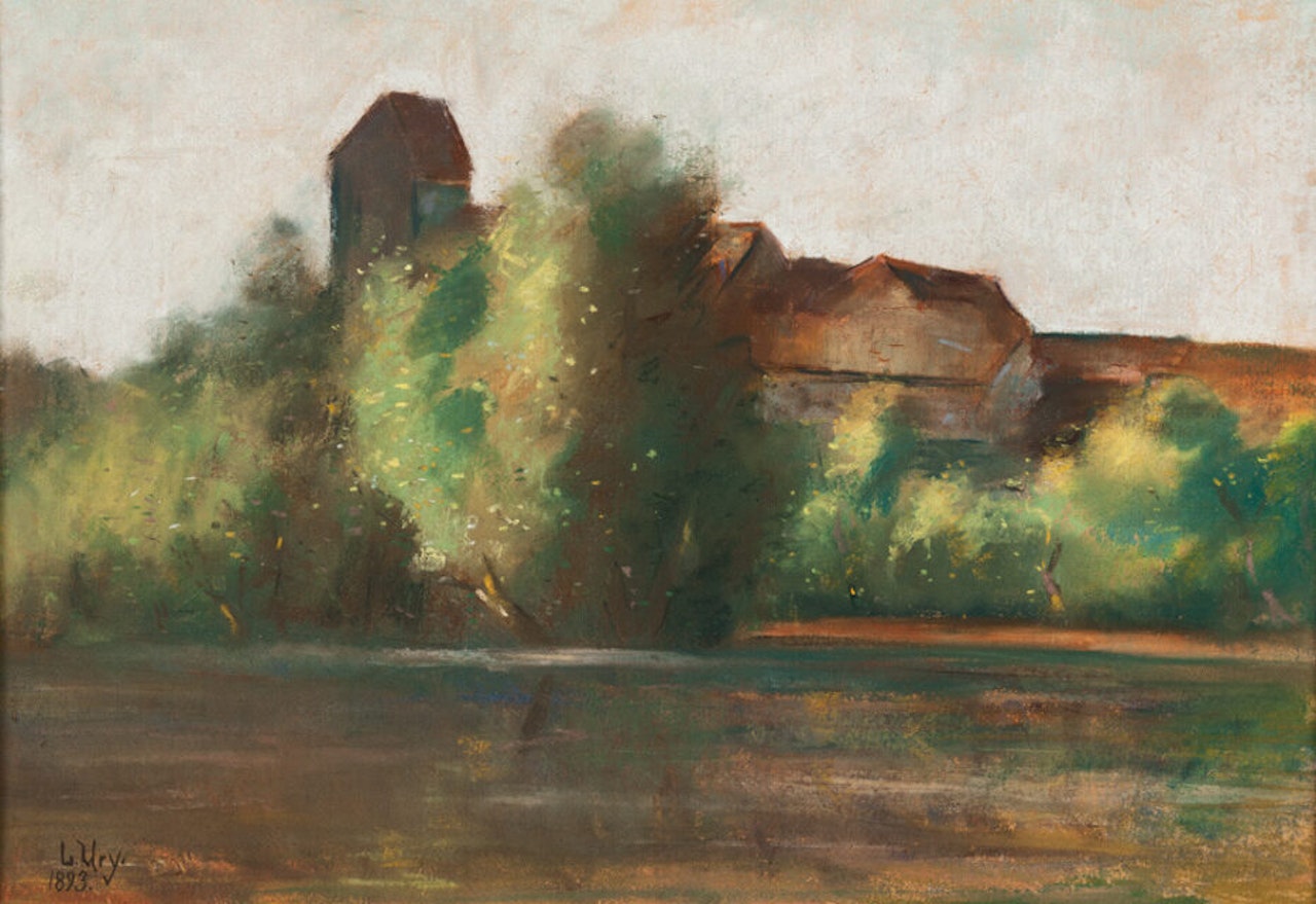 Island in the lake (Ratzeburg?) by Lesser Ury