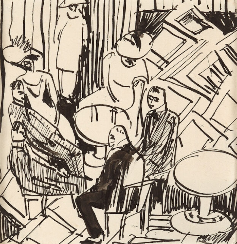 The bar. by Ernst Ludwig Kirchner