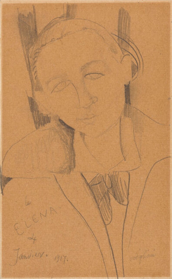 “La Elena” (Elena Povolozky) by Amedeo Modigliani