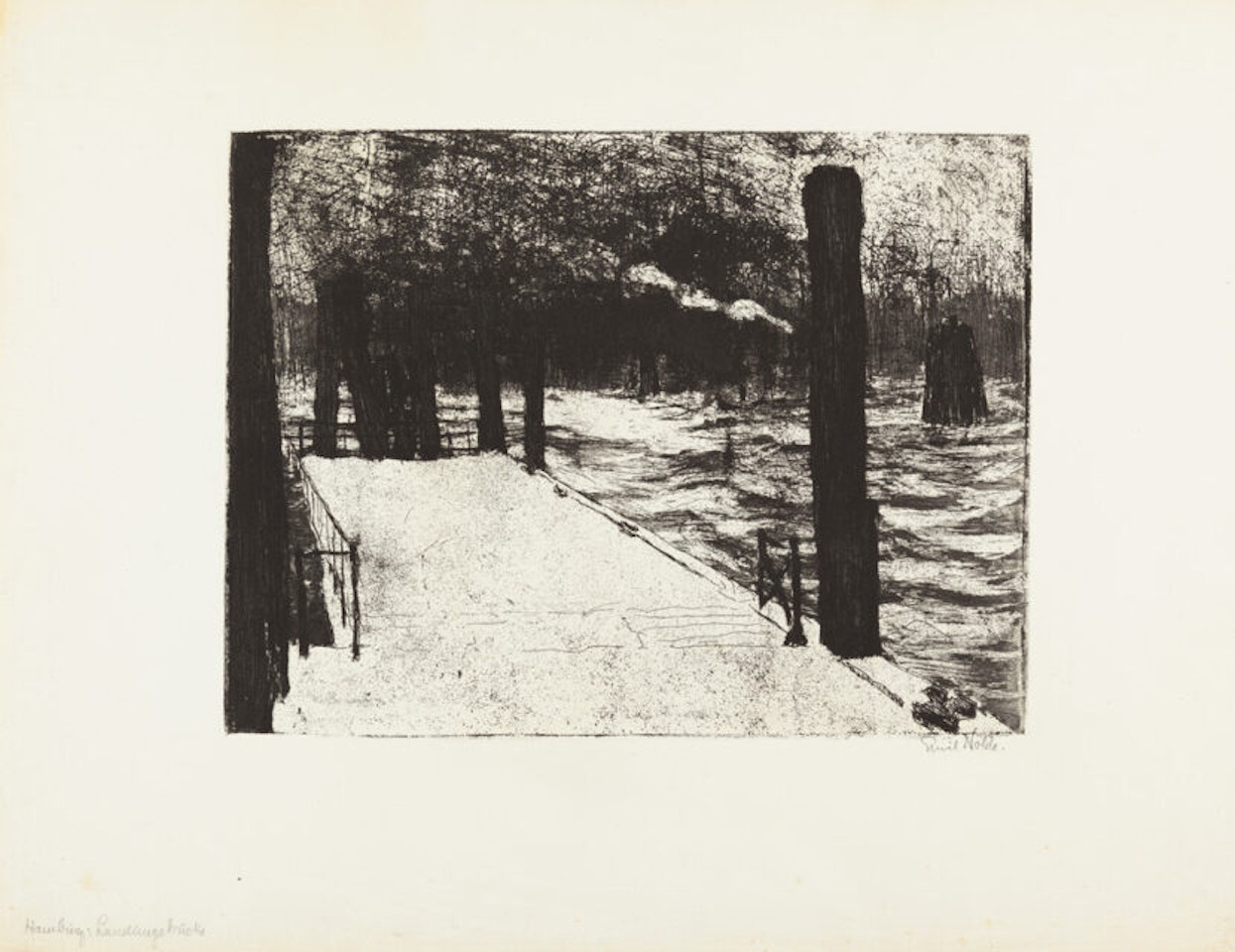 Hamburg, Landungsbrücken by Emil Nolde