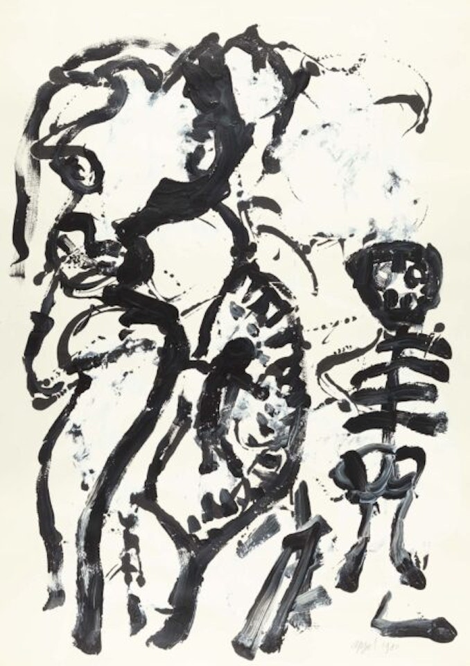 Figure with full blades by Karel Appel