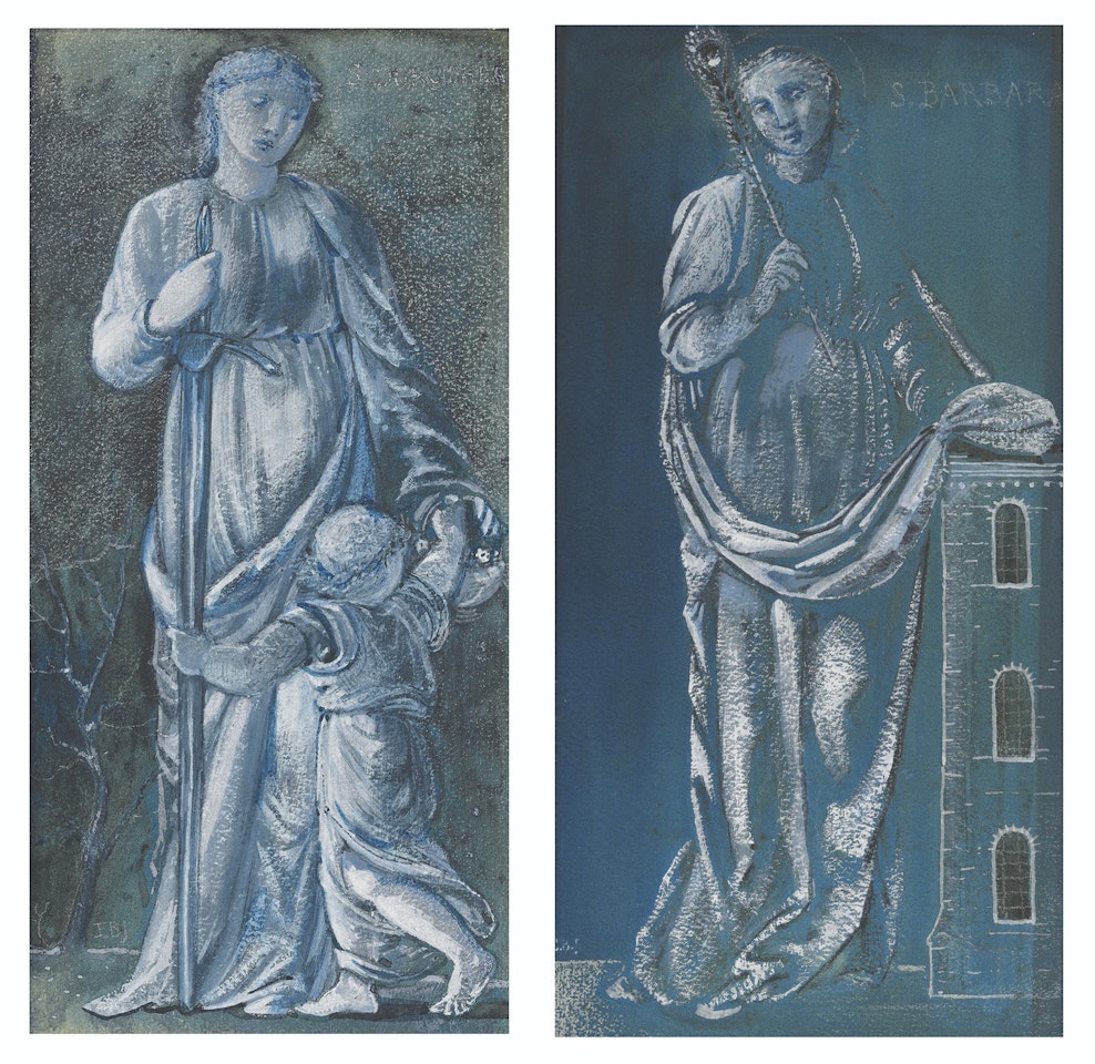 St Dorothea; and St Barbara by Edward Coley Burne-Jones