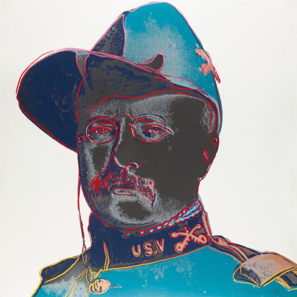 Teddy Roosevelt from x Cowboys and Indians by Andy Warhol