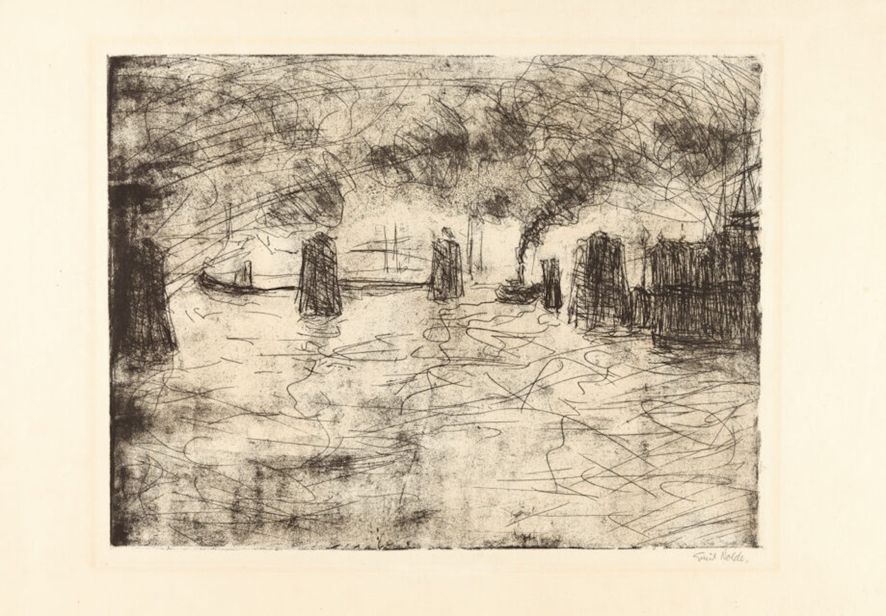 Hamburg, mild atmosphere by Emil Nolde