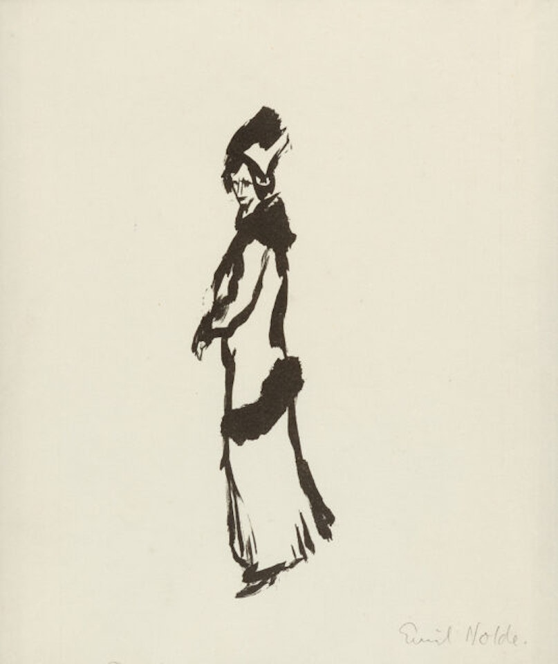 Standing woman (small). by Emil Nolde
