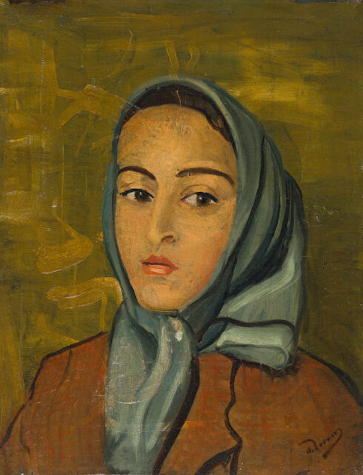 Portrait of Geneviève, au foulard, nièce of the artist by Andre Derain
