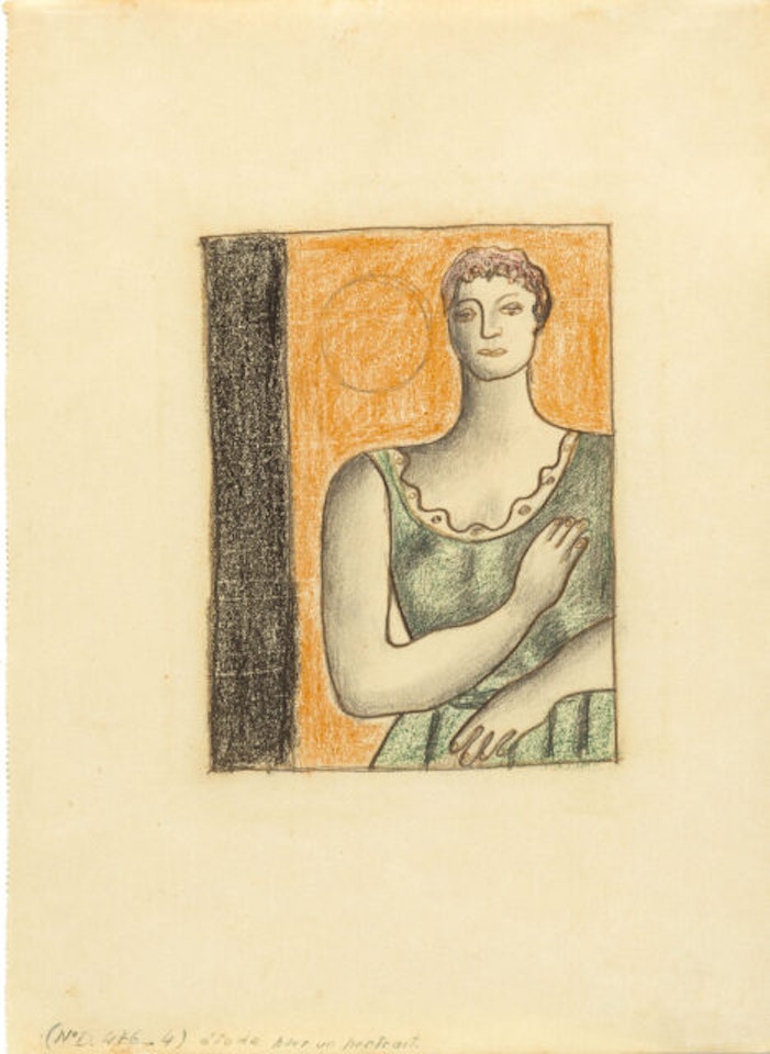 “Etude for a portrait” (Mme Maud Dale). by Fernand Leger