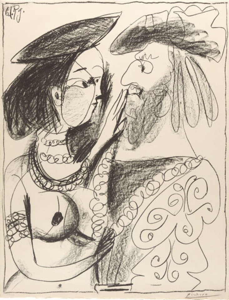 Seigneur et fille. by Pablo Picasso