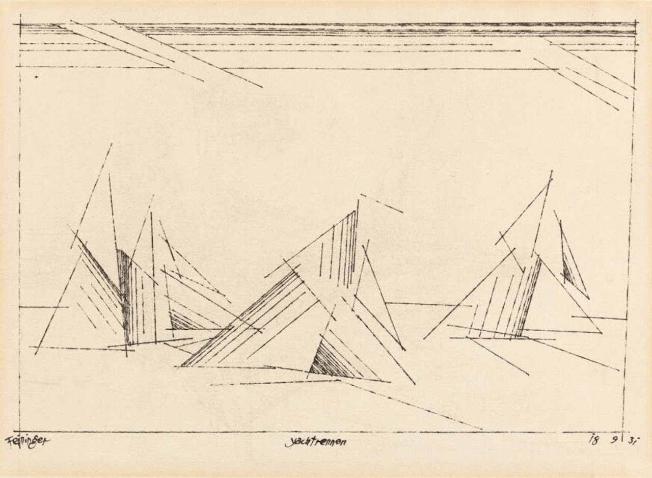 “Yacht racing” by Lyonel Feininger