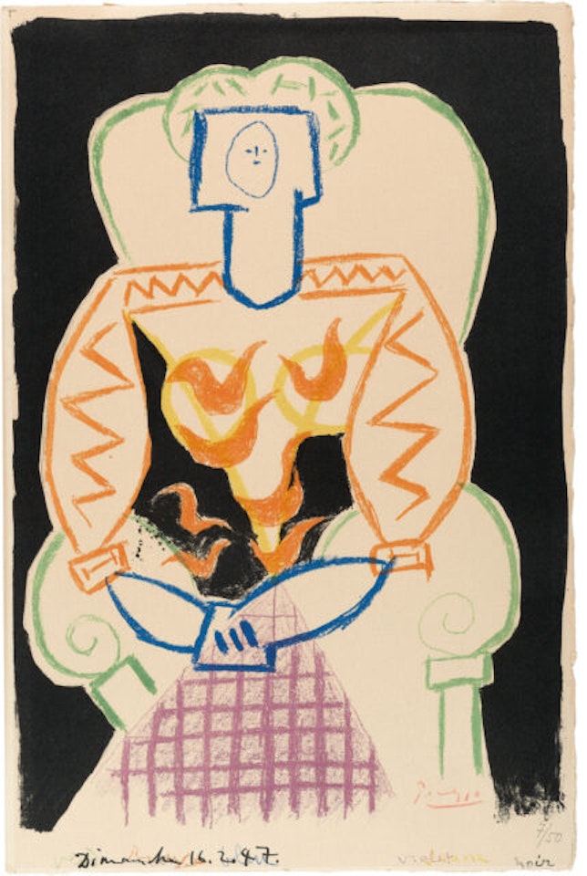 La Femme au armchair by Pablo Picasso