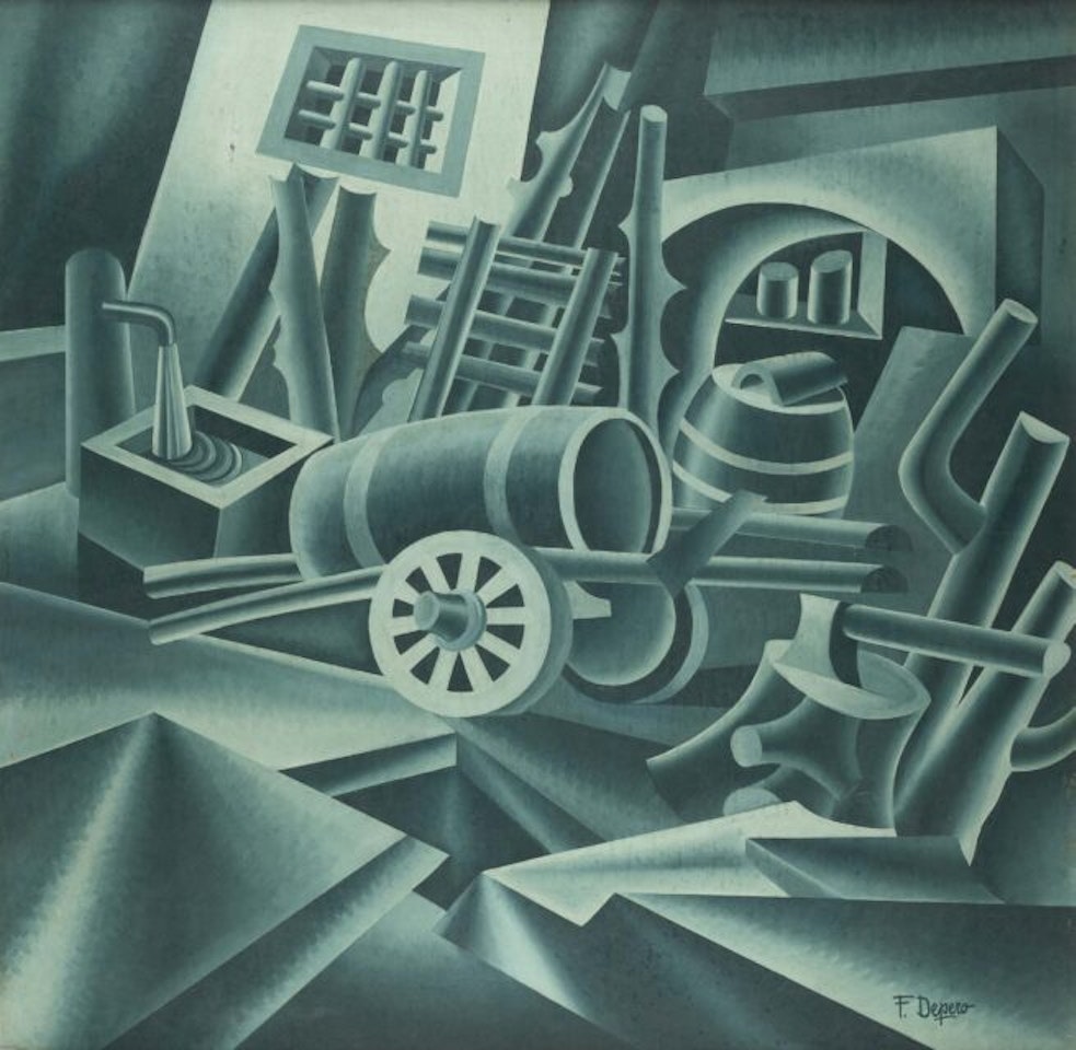 Interno di fattoria by Fortunato Depero