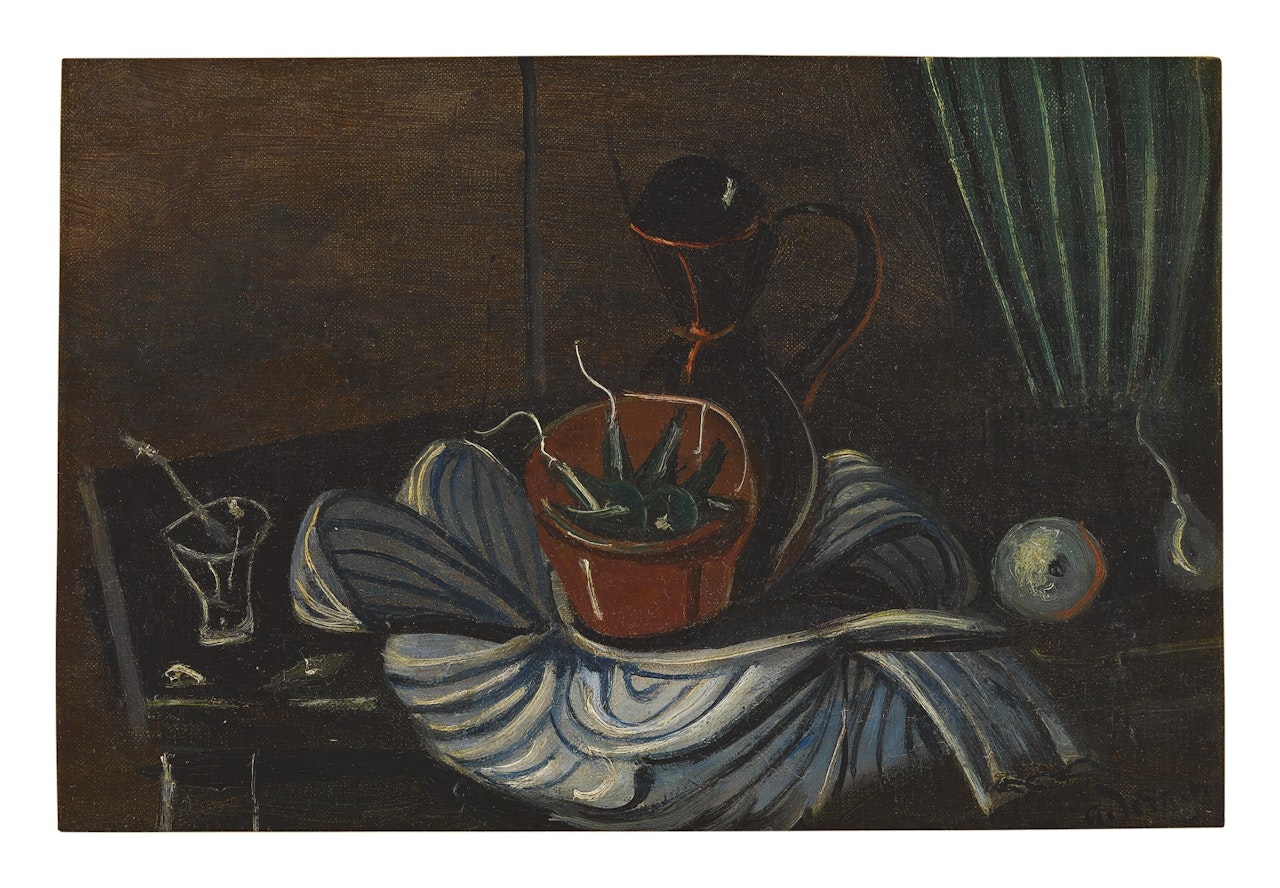 PICHET, VERRE ET COUPE DE FRUITS by Andre Derain