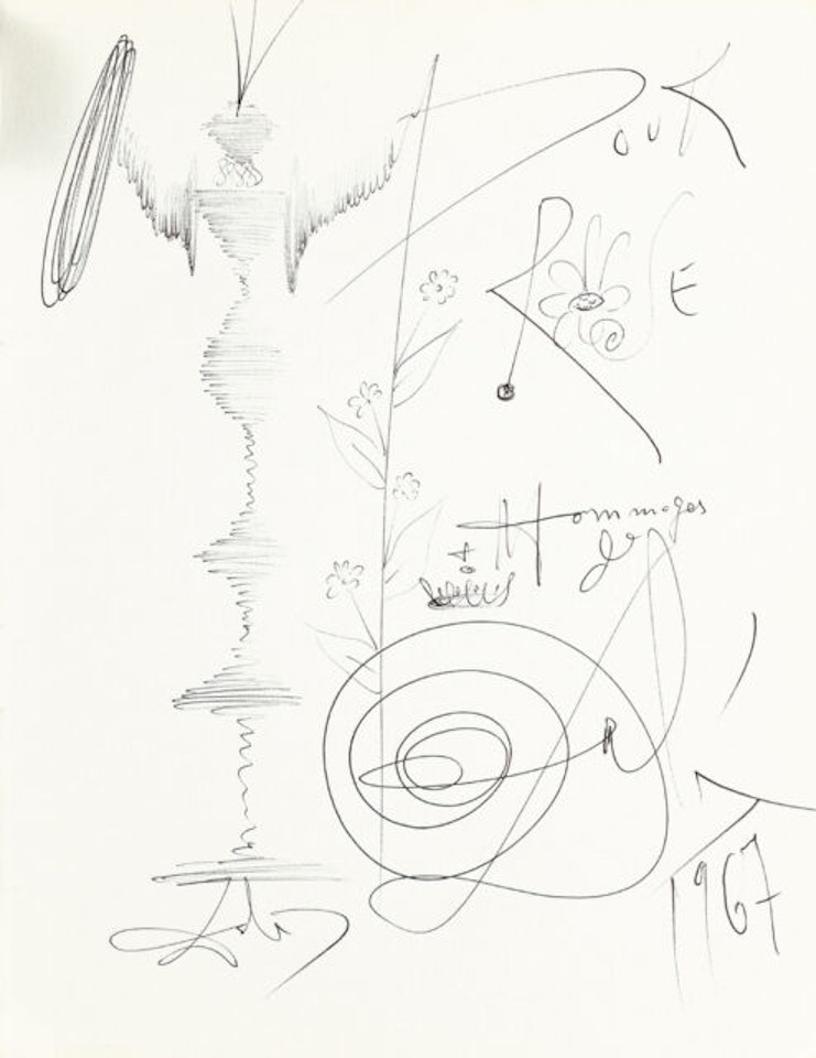 “Pour Rose”. by Salvador Dali