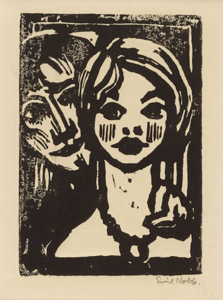 Man and young girl by Emil Nolde