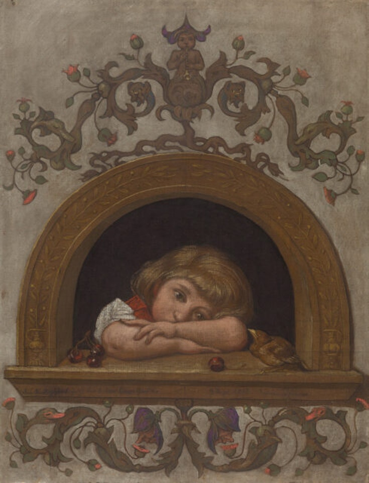 Ella at the semicircular window by Hans Thoma