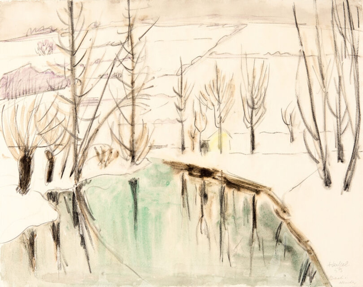 “Bach in Winter” (near Bad Mergentheim) by Erich Heckel
