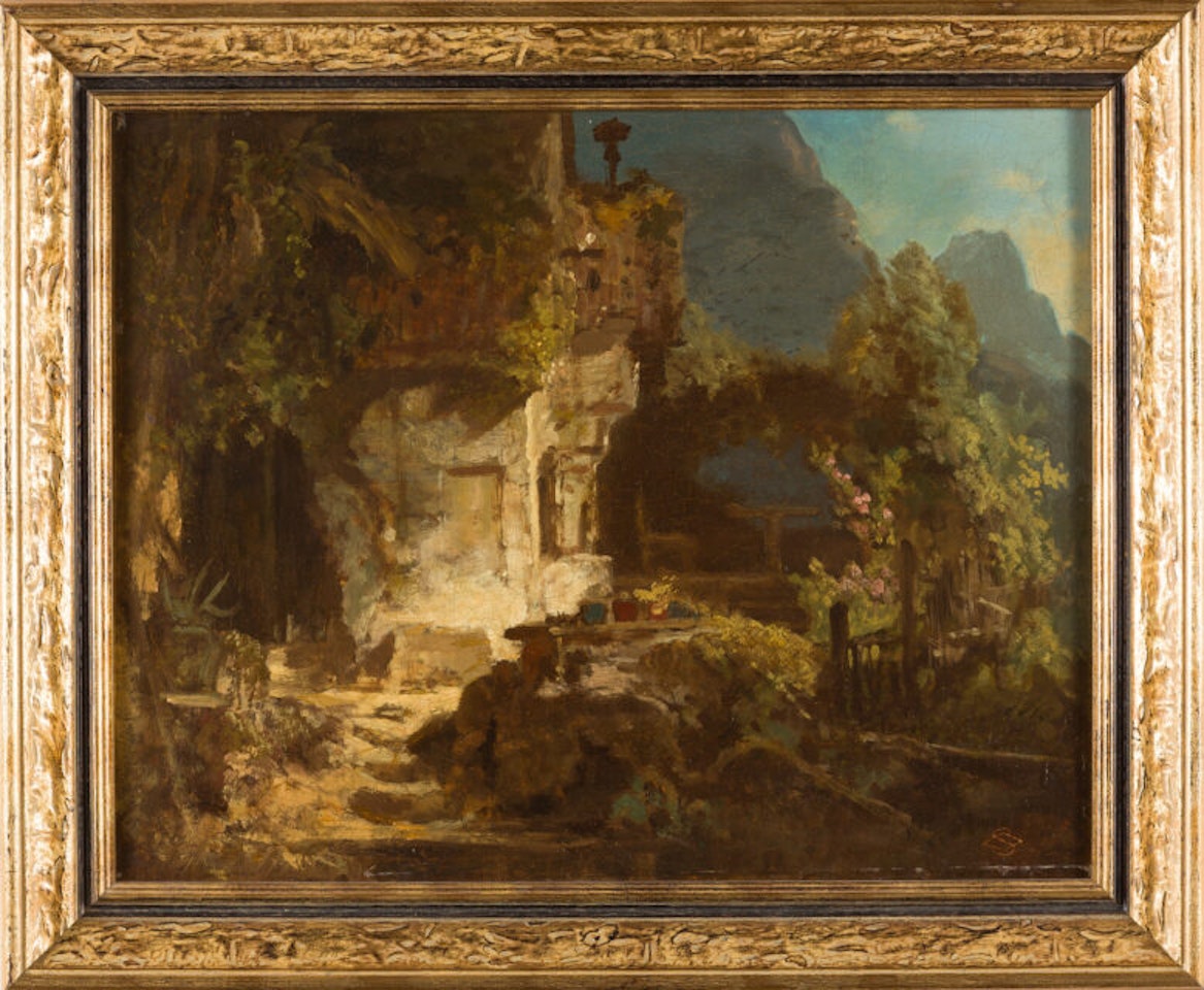 Chapel in the rock by Carl Spitzweg