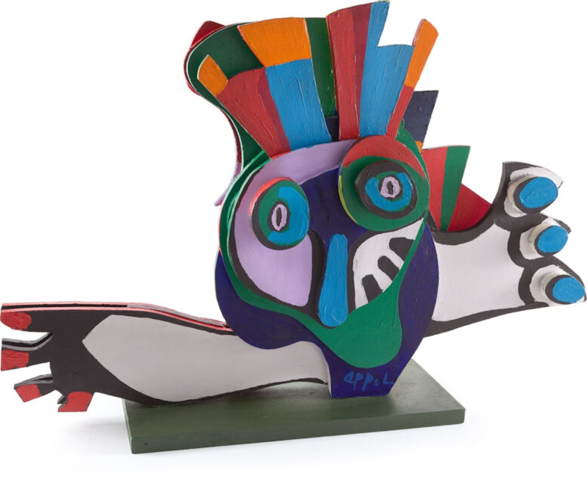 Crowned Owl from x Circus Series. by Karel Appel