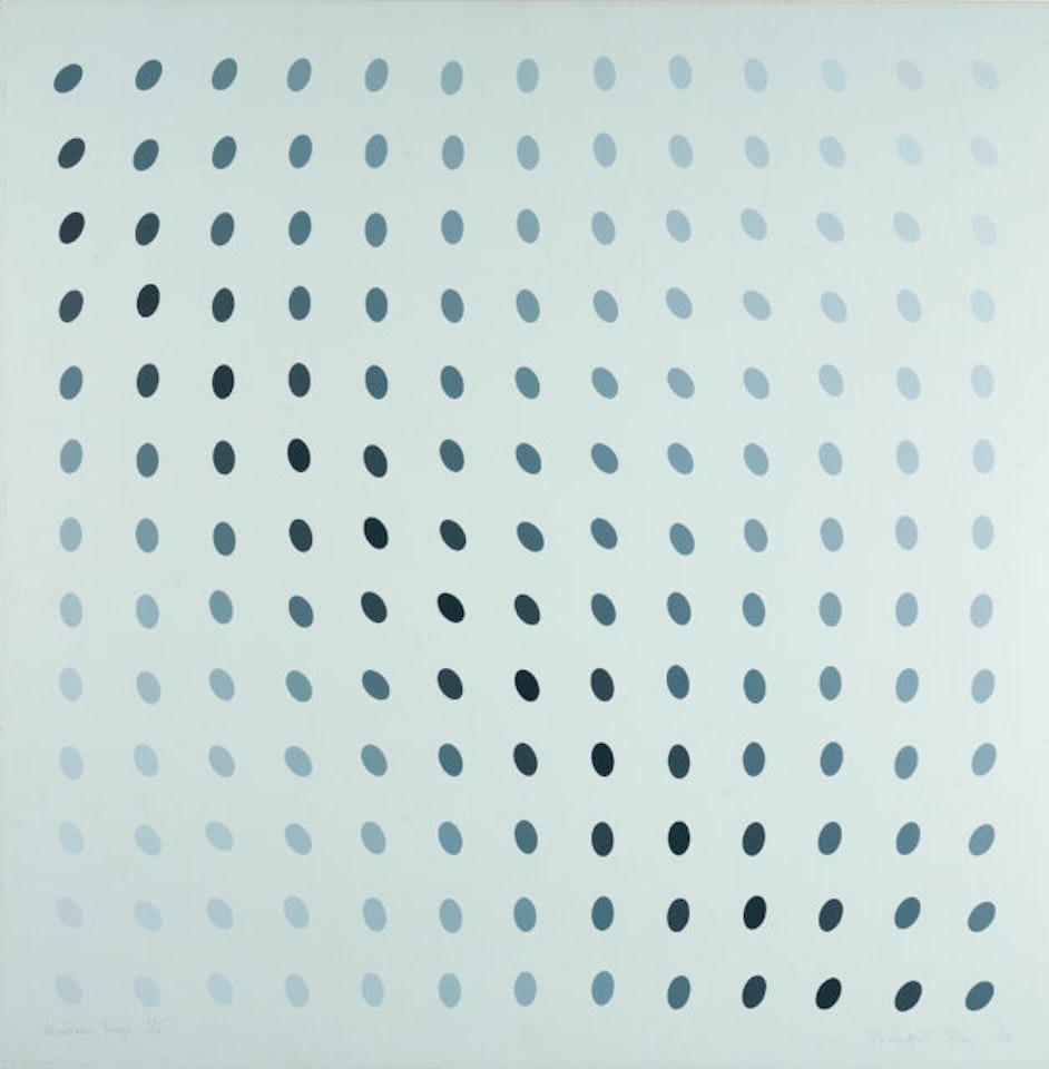 Untitled. (Nineteen Grays B). by Bridget Riley