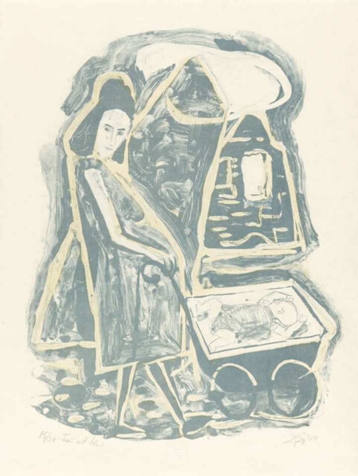“Woman with child” (in a stroller) by Otto Dix