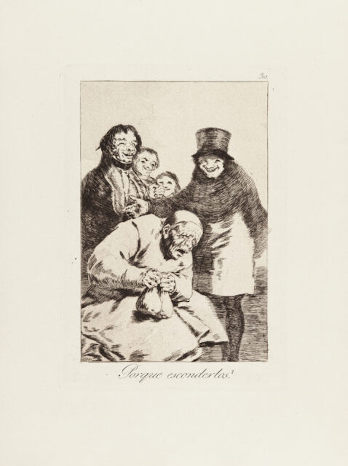 3 sheets x Los Caprichos by Francisco José de Goya