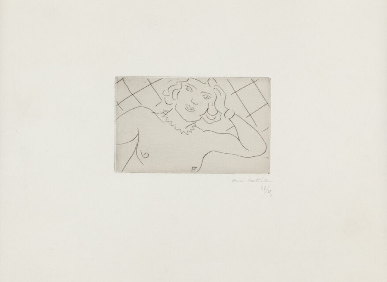 Torse, fond à losanges by Henri Matisse