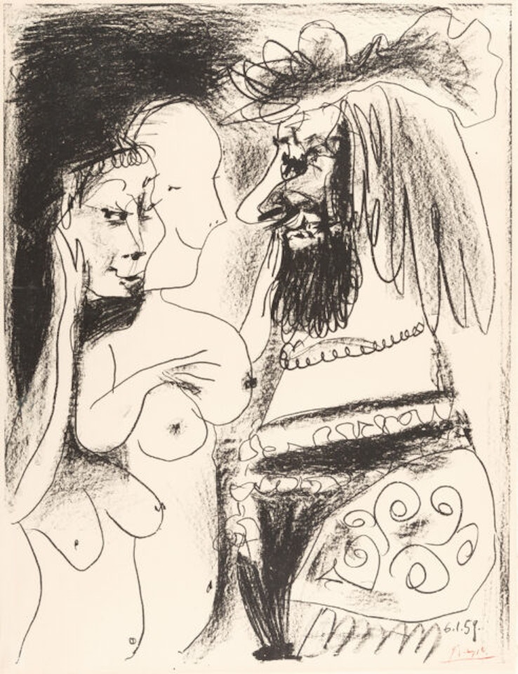 Le Vieux roi. by Pablo Picasso