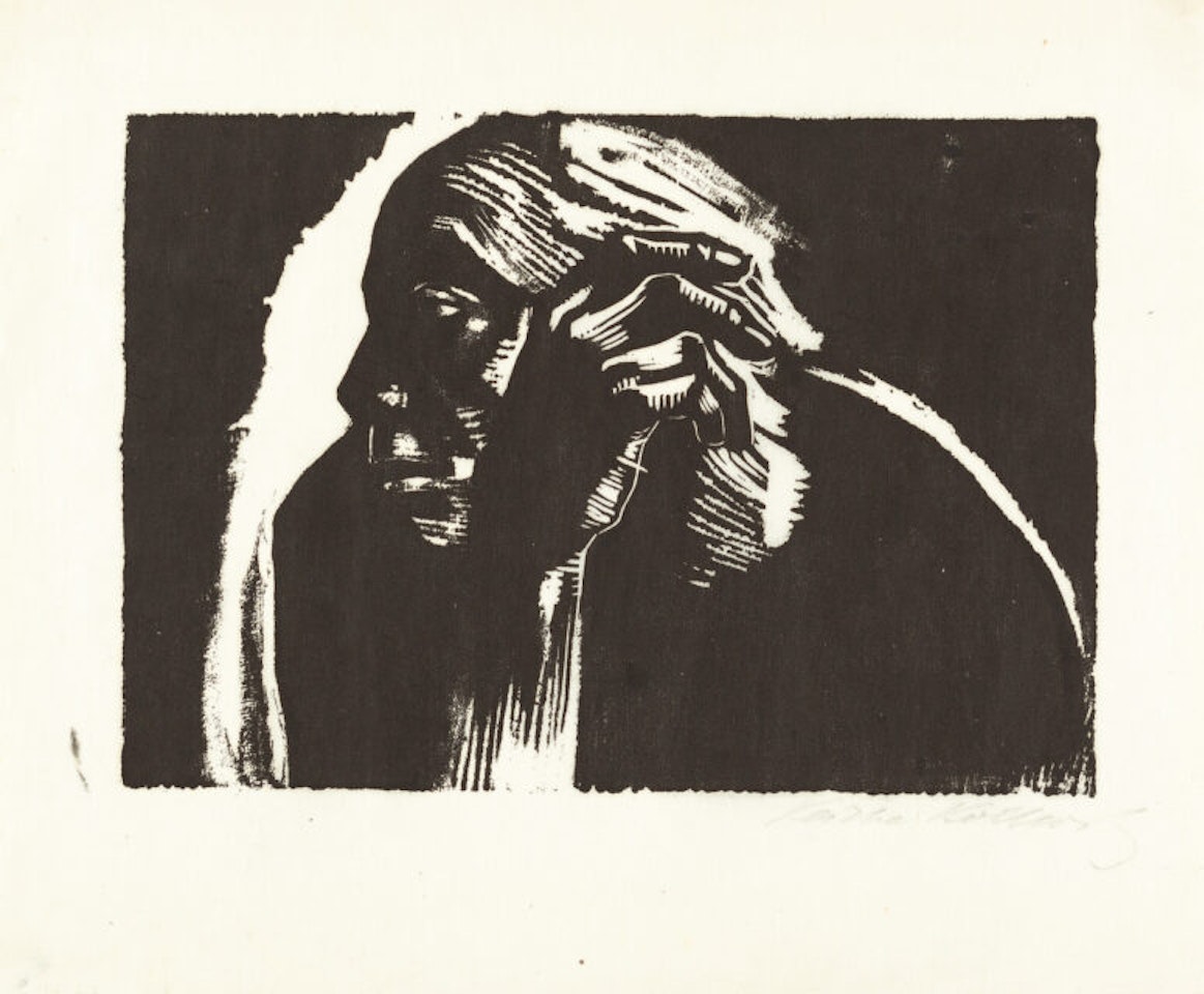 Self-portrait. by Kathe Kollwitz