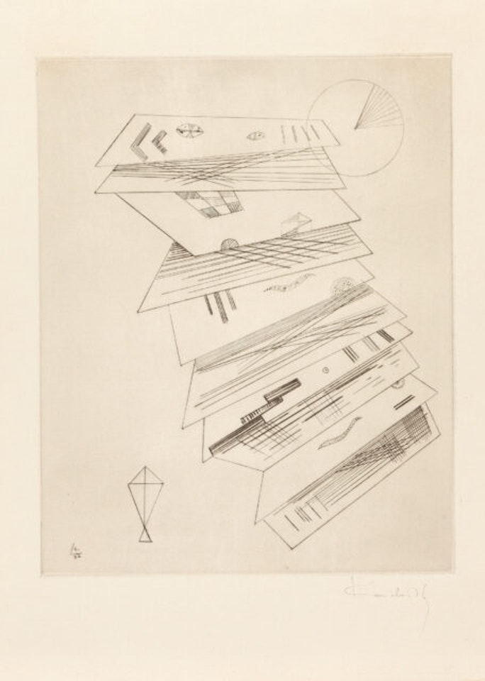 Second etching for the Editions "Cahiers d"Art" by Wassily Kandinsky