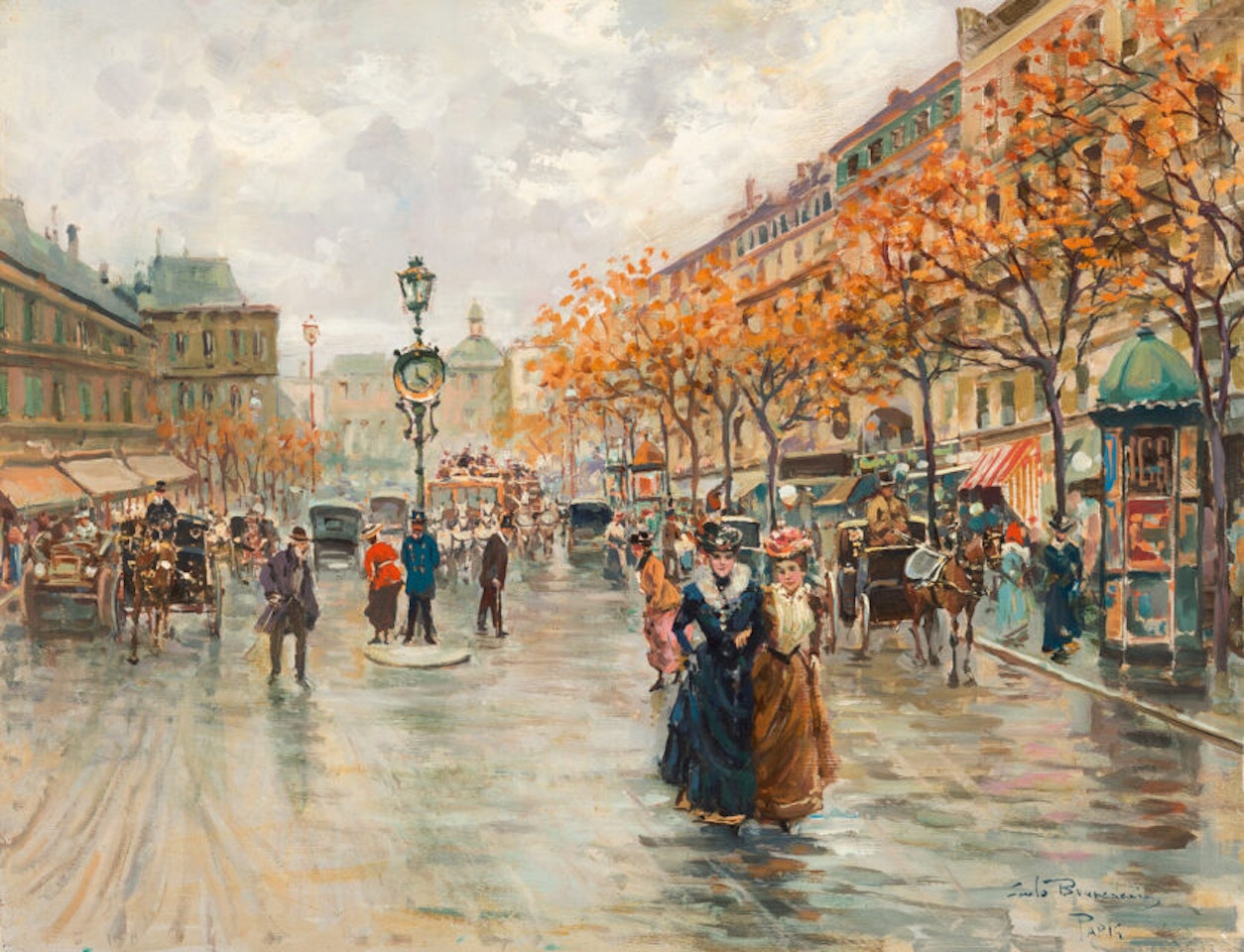Autumnal boulevard in Paris. by Carlo Brancaccio