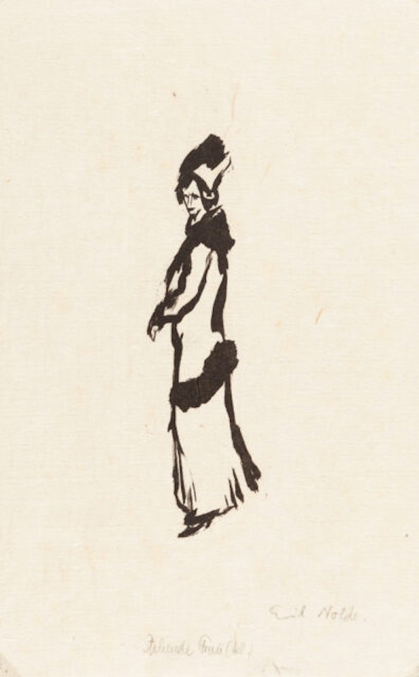 Standing woman (small). by Emil Nolde