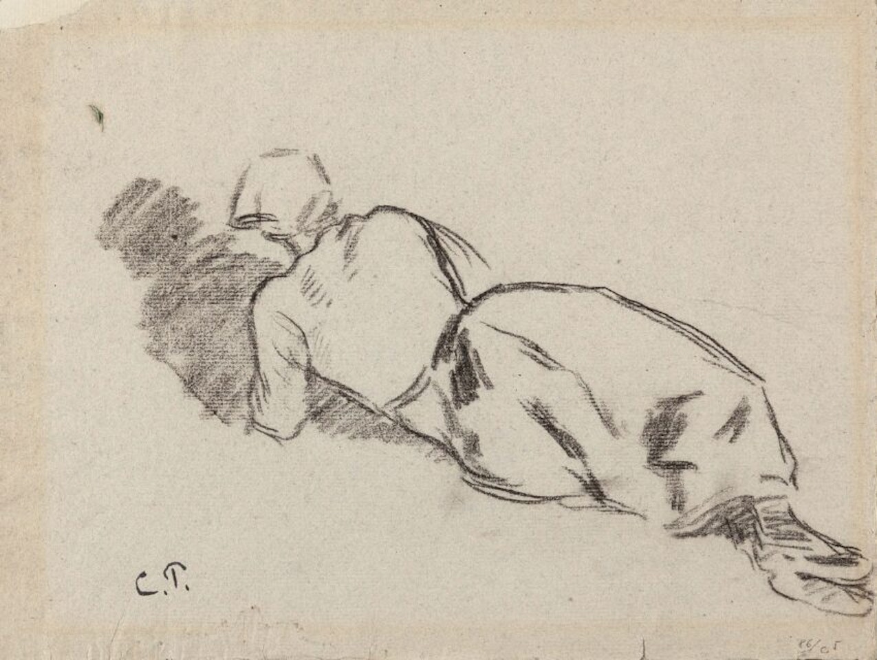 Study of a reclining woman by Camille Pissarro