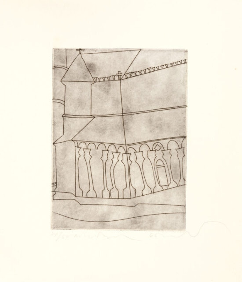 Fragment of Tuscan Cathedral. by Ben Nicholson, O.M.