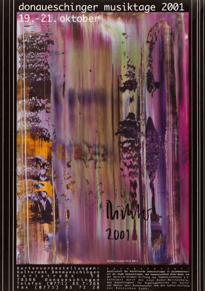 Poster x Donaueschinger Music Days 2001 by Gerhard Richter