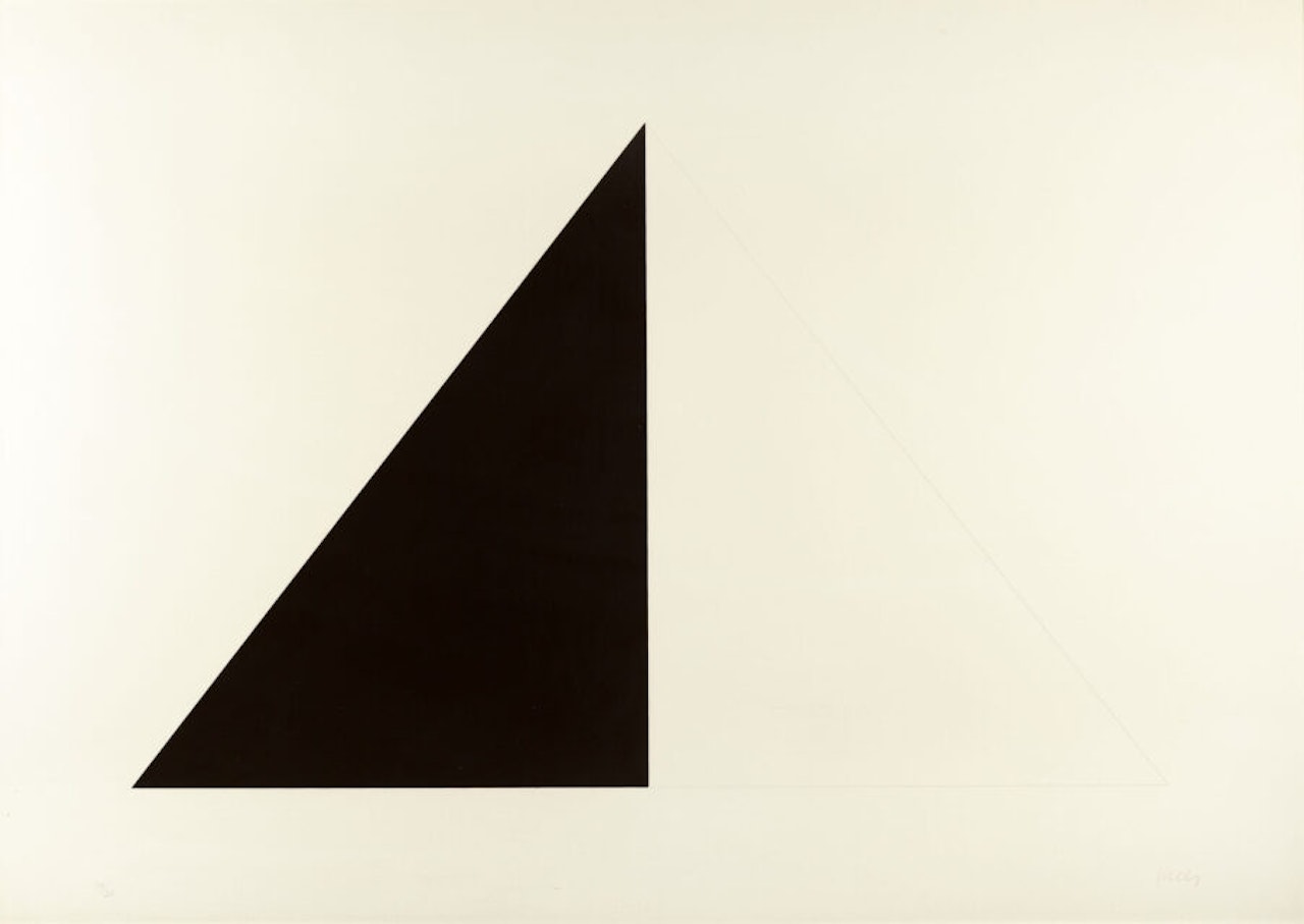 Black and White Pyramid. by Ellsworth Kelly