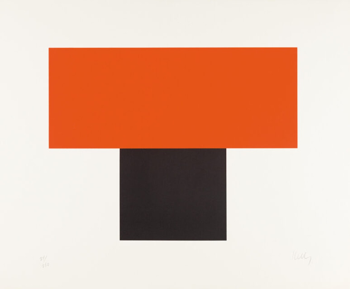 Red-Orange over Black. by Ellsworth Kelly