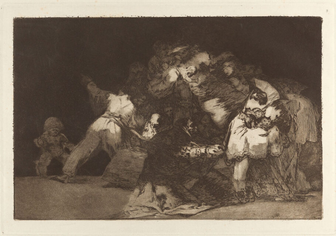 Unas de Gato y Habito de Beato. by Francisco José de Goya