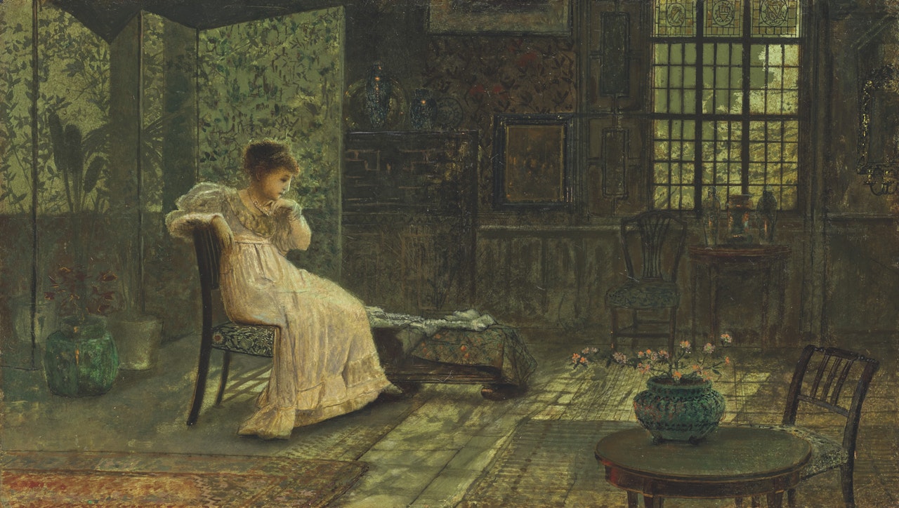 The cradle-song by John Atkinson Grimshaw