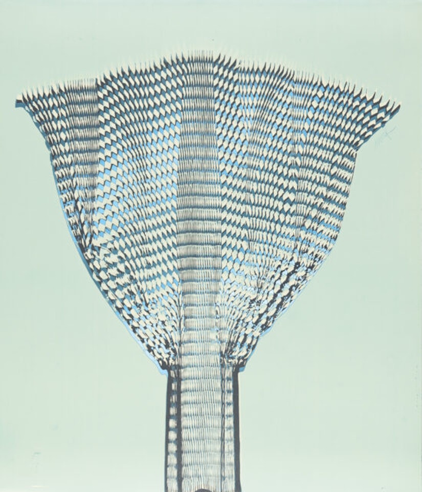 Silver fan by Heinz Mack
