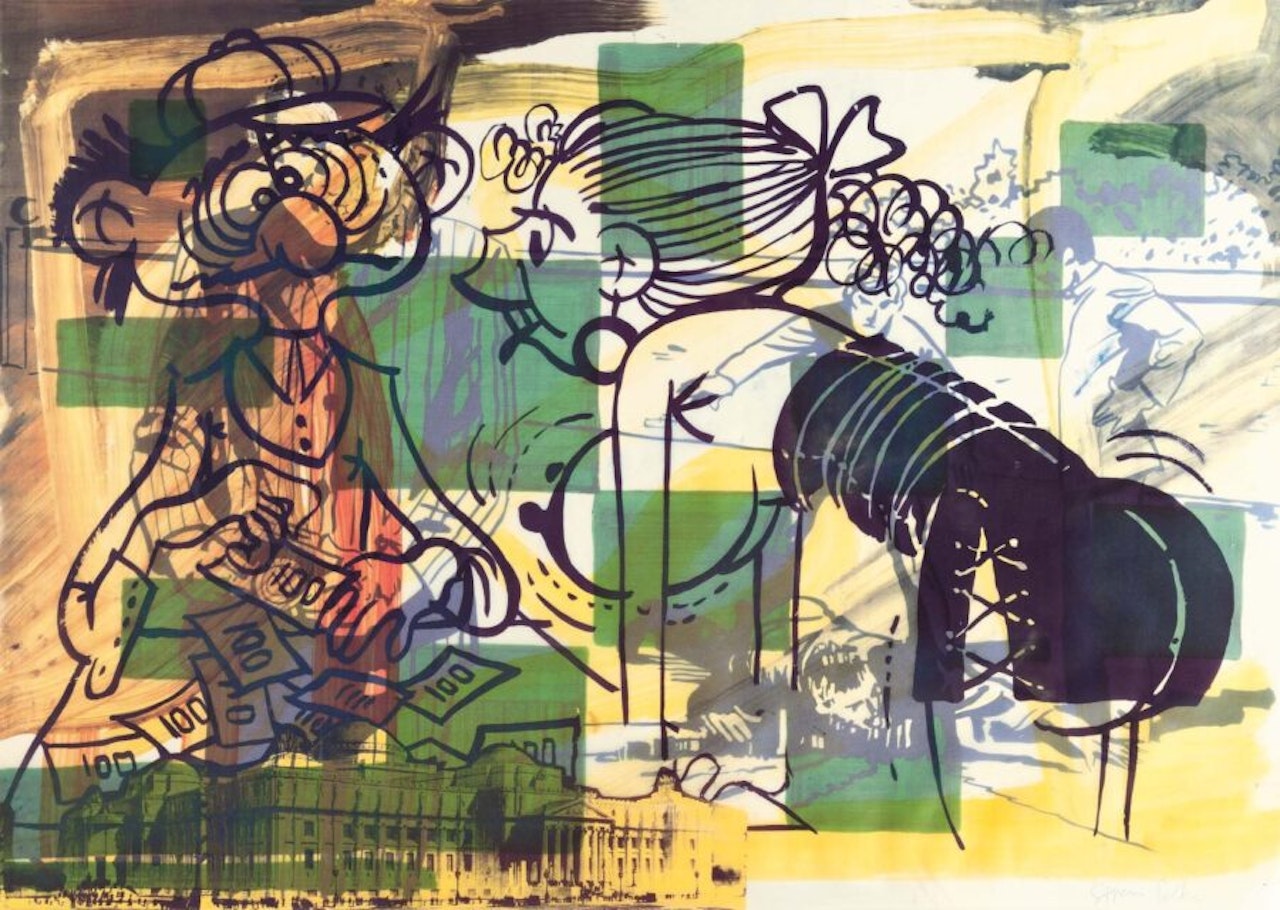 Leave the lab and enter the office by Sigmar Polke